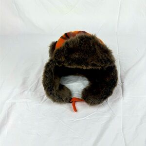 Orange Plaid Ushanka